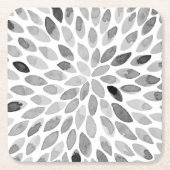 Pinselstriche für Wasserfarben - Schwarzweiß Rechteckiger Pappuntersetzer (Vorderseite)