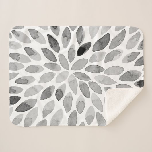 Pinselstriche für Wasserfarben - Schwarzweiß Sherpadecke (Vorderseite (Horizontal))