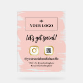 Pinselstriche Gold-Logos für Pinselstriche - Sozia Acrylschild (Vorderseite)