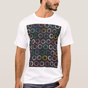 Pinselstriche: Handgezeichnetes Nahtloses Design T-Shirt
