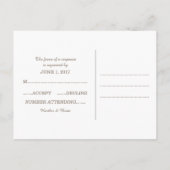 Pinselstriche Hochzeitstich-RSVP-Postkarte Einladungspostkarte (Rückseite)