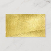 Pinselstriche Imitate Gold Foil Minimale Skripte M Visitenkarte (Rückseite)