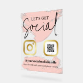 Pinselstriche Imitate Gold Soziale Vorteile Acrylschild (Winkel)