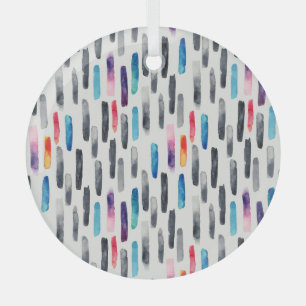 Pinselstriche in Aquarellfarben, farbenfrohe, naht Ornament Aus Glas