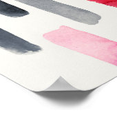 Pinselstriche in Aquarellfarben, farbenfrohe, naht Poster (Ecke)