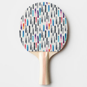 Pinselstriche in Aquarellfarben, farbenfrohe, naht Tischtennis Schläger