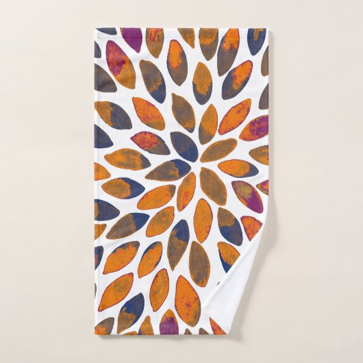 Pinselstriche in Aquarellfarben - Rosteffekt Badhandtuch Set (Handtuch)