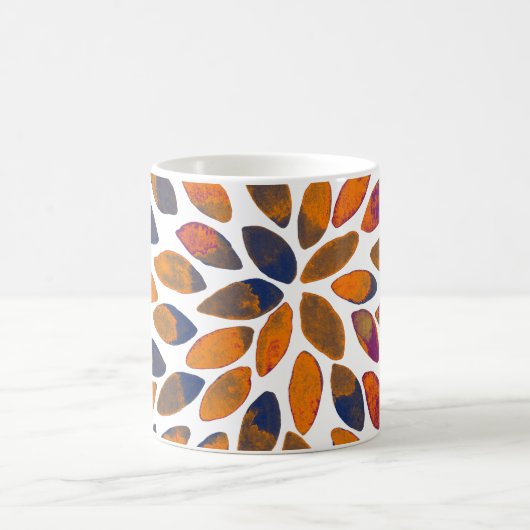 Pinselstriche in Aquarellfarben - Rosteffekt Kaffeetasse (Mittel)