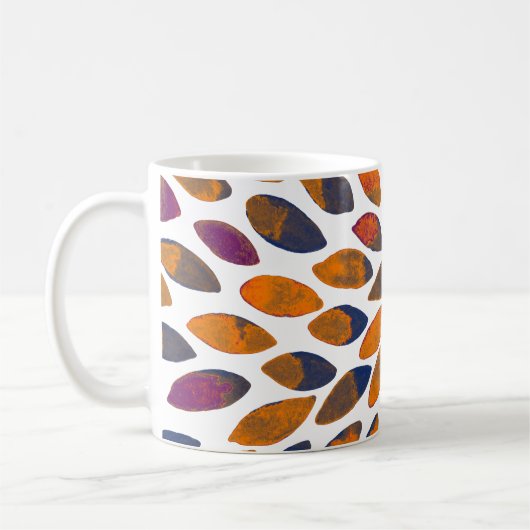 Pinselstriche in Aquarellfarben - Rosteffekt Kaffeetasse (Links)