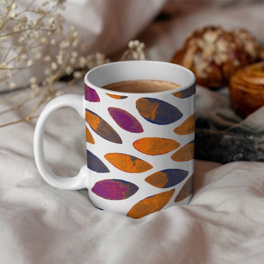 Pinselstriche in Aquarellfarben - Rosteffekt Kaffeetasse