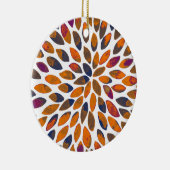 Pinselstriche in Aquarellfarben - Rosteffekt Keramikornament (Rechts)