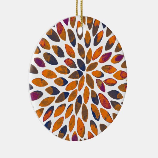 Pinselstriche in Aquarellfarben - Rosteffekt Keramikornament (Rechts)