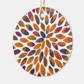 Pinselstriche in Aquarellfarben - Rosteffekt Keramikornament (Links)