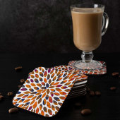 Pinselstriche in Aquarellfarben - Rosteffekt Rechteckiger Pappuntersetzer