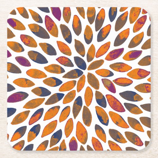 Pinselstriche in Aquarellfarben - Rosteffekt Rechteckiger Pappuntersetzer (Vorderseite)