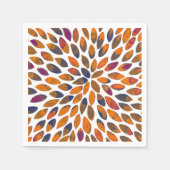 Pinselstriche in Aquarellfarben - Rosteffekt Serviette (Vorderseite)