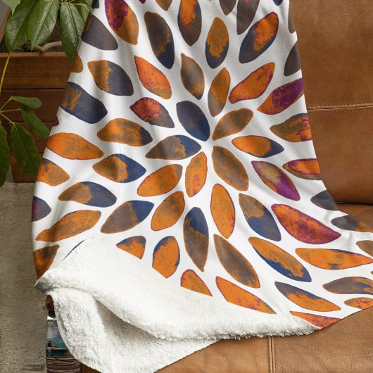 Pinselstriche in Aquarellfarben - Rosteffekt Sherpadecke