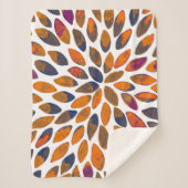 Pinselstriche in Aquarellfarben - Rosteffekt Sherpadecke (Vorderseite)