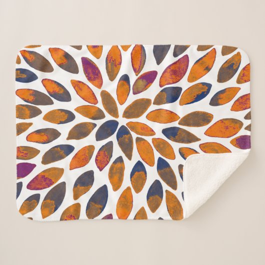 Pinselstriche in Aquarellfarben - Rosteffekt Sherpadecke (Vorderseite (Horizontal))