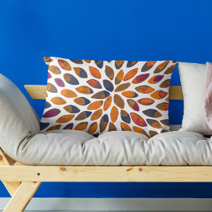 Pinselstriche in Aquarellfarben - Rosteffekt Zierkissen