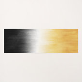 Pinselstriche in Gelb und Schwarz Schlaganfall Mod Yogamatte (Rückseite (Horizontal))
