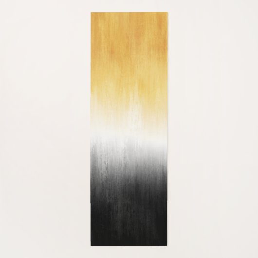 Pinselstriche in Gelb und Schwarz Schlaganfall Mod Yogamatte (Rückseite)