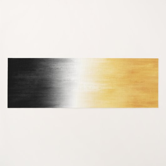 Pinselstriche in Gelb und Schwarz Schlaganfall Mod Yogamatte (Vorderseite (Horizontal))