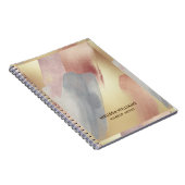 Pinselstriche in Gold, Kupfer und Grau Notizblock (Rechte Seite)