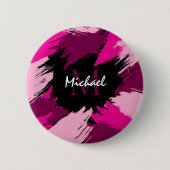 Pinselstriche in heißen rosa Farbtönen mit Monogra Button (Vorderseite)