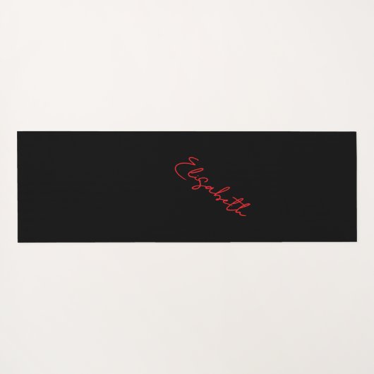 Pinselstriche in rot, schwarz und weiß und Ihren N Yogamatte (Rückseite (Horizontal))