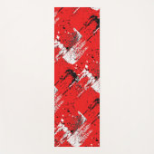 Pinselstriche in rot, schwarz und weiß und Ihren N Yogamatte (Vorderseite)