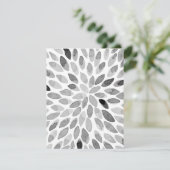 Pinselstriche in Schwarzweiß Feiertagskarte (Stehend Vorderseite)