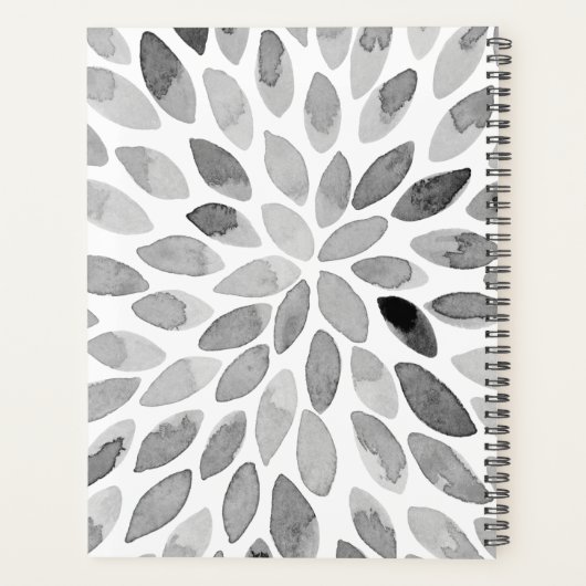 Pinselstriche in Schwarzweiß Planer (Rückseite)