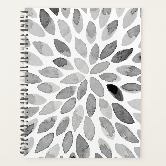 Pinselstriche in Schwarzweiß Planer (Vorderseite)