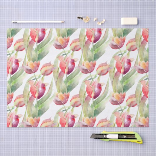 Pinselstriche in Springtime Wasserfarben Seidenpapier (Handwerk)