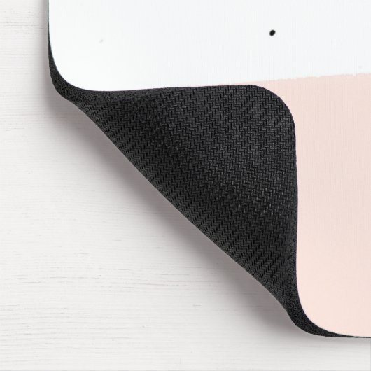 Pinselstriche in Weiß und Weiß, rosa und modern Mousepad (Ecke)