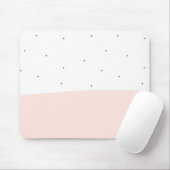 Pinselstriche in Weiß und Weiß, rosa und modern Mousepad (Mit Mouse)