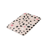 Pinselstriche: künstlerische Textur Badematte (Schrägansicht)