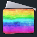 Pinselstriche Laptopschutzhülle<br><div class="desc">Dieses Design zeigt ein kinderartiges Bild eines Regenbogens in verschiedenen hellen Farben. Es wird selbst das nächstgelegene Gesicht lächeln!</div>
