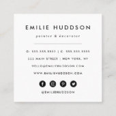 Pinselstriche, Maler, Malerei, Dekorator Quadratische Visitenkarte (Rückseite)