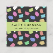 Pinselstriche, Maler, Malerei, Dekorator Quadratische Visitenkarte (Vorderseite)