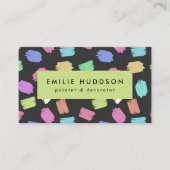 Pinselstriche, Maler, Malerei, Dekorator Visitenkarte (Vorderseite)