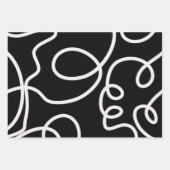 Pinselstriche mit Abstrakter und schwarzer Linie Geschenkpapier Set (Vorderseite 3)