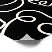 Pinselstriche mit Abstrakter und schwarzer Linie Poster (Ecke)