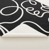 Pinselstriche mit Abstrakter und schwarzer Linie Sherpadecke (3/4)