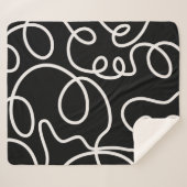 Pinselstriche mit Abstrakter und schwarzer Linie Sherpadecke (Vorderseite (Horizontal))