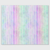 Pinselstriche mit blassem Regenbogen: Geschenkpapier (Flach)
