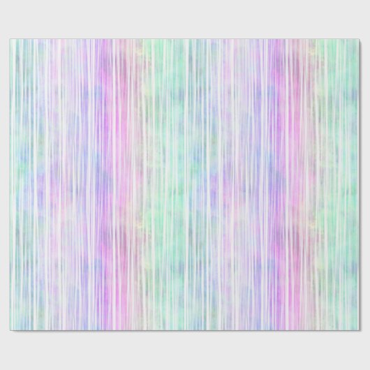 Pinselstriche mit blassem Regenbogen: Geschenkpapier (Flach)