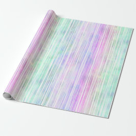 Pinselstriche mit blassem Regenbogen: Geschenkpapier