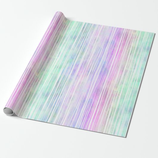 Pinselstriche mit blassem Regenbogen: Geschenkpapier (Ungerollt)